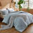Cozy Winter Collection Bedsure 5 Pieces Cotton Comforter Set with Cotton Waffle Throw Blanket-110189437-110189439