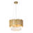 Transitional 6 Light Gold Crystal Round Chandelier-158302478-181847045
