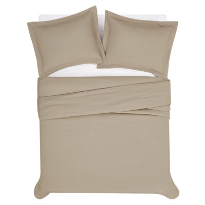 London Fog Garment Wash Solid Duvet Set