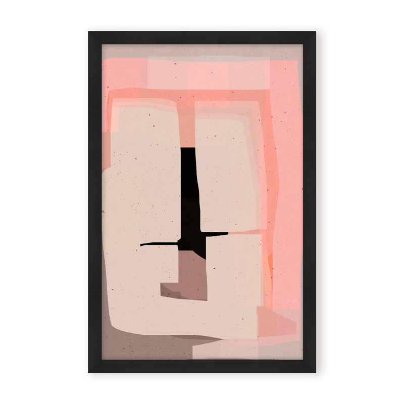 Abstract Phase 1 by  - Picture Frame Painting on Paper, 24" H x 16" W x 1.125" D, Black, Framed Print
