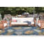 Tapis intérieur / extérieur en polypropylène tissé à plat réversible Vanesa - bleu marine -88088571