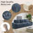 2/3/4 Seat Modular Sofa Modern Couch with Storage, Chenille Fabric Couches For Living Room, Office, Apart, Deep Seat, Usb Charge Port, with Removable Cover-102673626-108995615