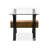 Schott Glass Top End Table