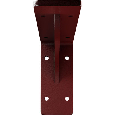 2"W x 10"D x 4 3/4"H Embrey Steel Bracket, Hammered Bright Red