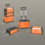 HOMCOM 3-Tier Tool Box with Wheels, Stackable Steel Toolbox, Orange