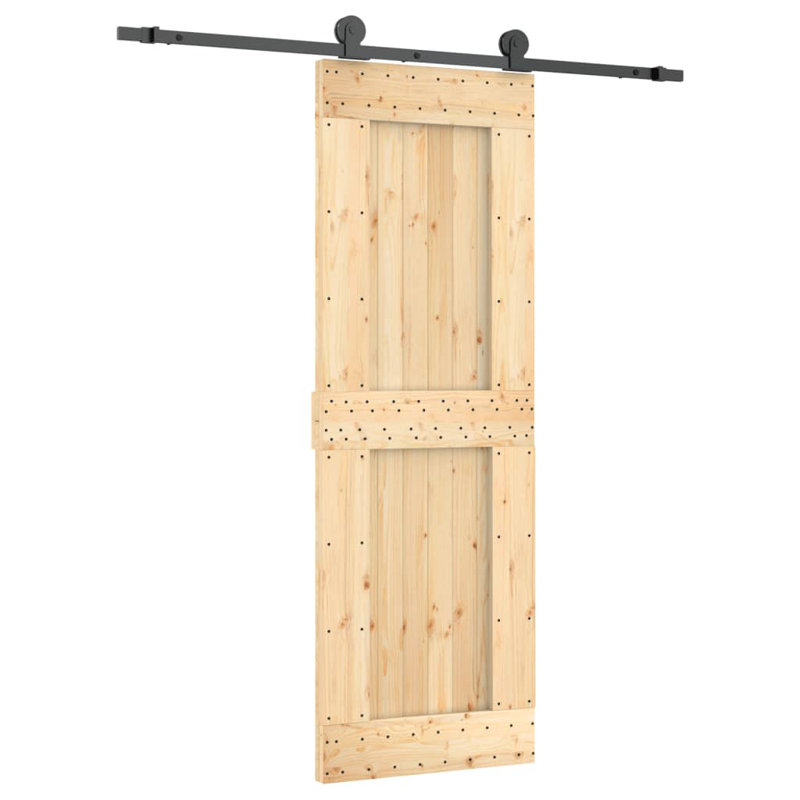 Porte coulissante avec quincaillerie Vidaxl, 27,6 po x 82,7 po