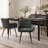 Upholstered Chenille Dining Chairs With Metal Legs (Set of 2)-884257769