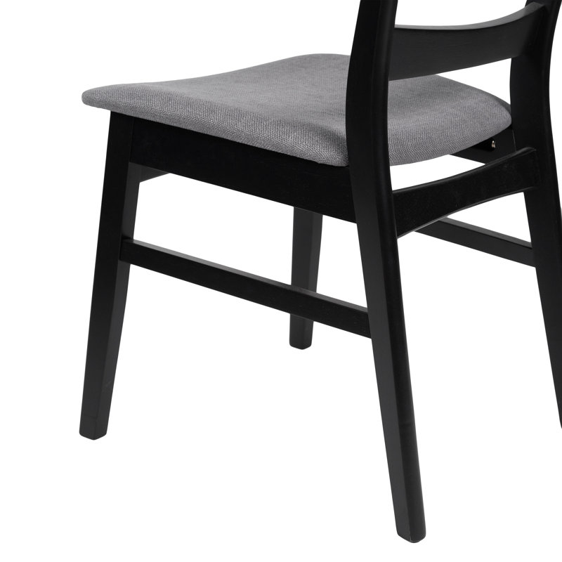 Ensemble de salle à manger rectangulaire L 59 po x l 35,5 po Joelissa, Gris foncé / Noir