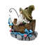 Gnome de pêche avec lanterne