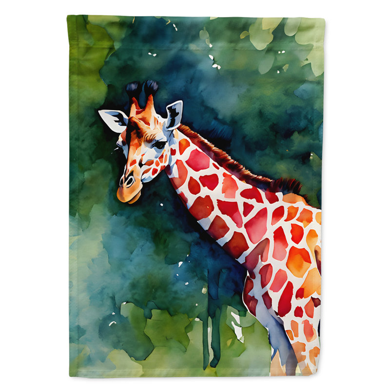 Drapeau de maison de girafe