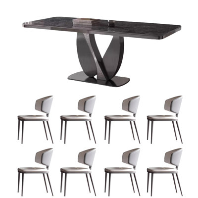 Table et chaise de luxe minimaliste et moderne