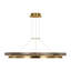Sean Lavin Grace LED 48'' dimmable chandelier in natural brass and weathered oak wood finish