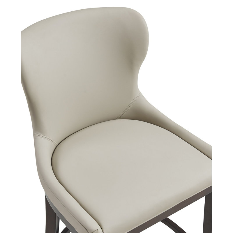 Tabouret de bar rembourré en cuir Blair, Pierre, Tabouret de bar (siège d'une hauteur de 29 po), 3