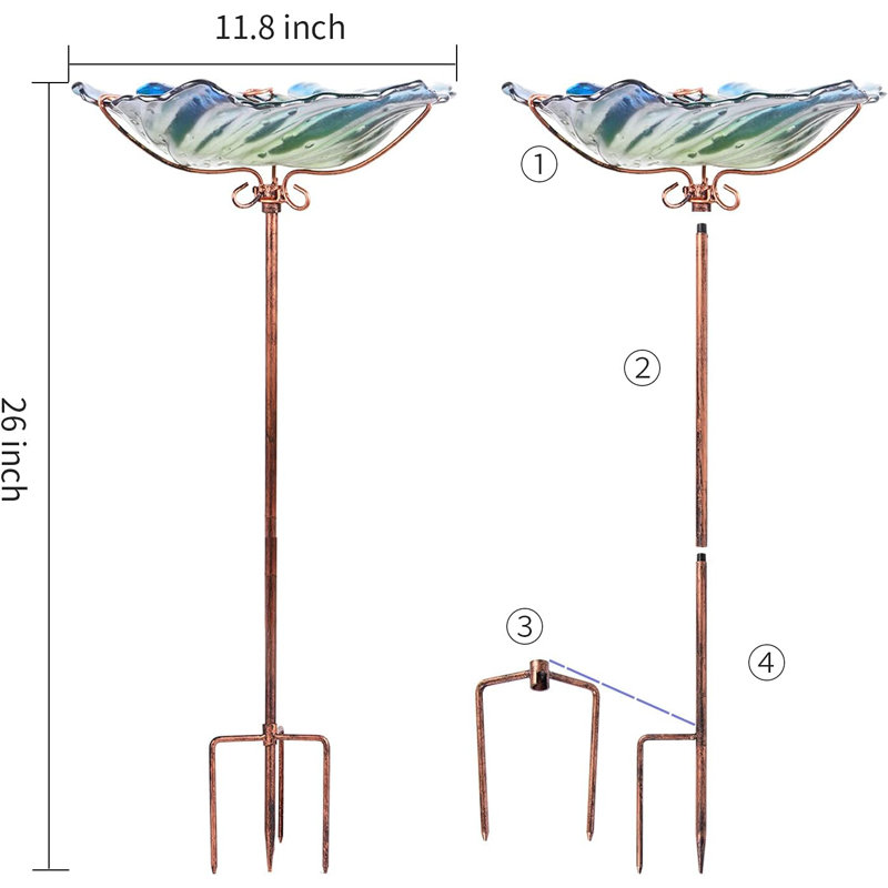 Rex Stake Birdbath