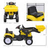 Jiafan Aosom Kids Manual Pedal Ride-On Excavator With Front Loader ...