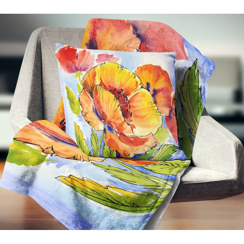 Bouquet de coussins décoratifs floral complet, 16 po x 1 po, Coussin décoratif