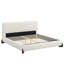 Élégant lit tapissier avec pieds en bois massif brun foncé, centre de chambre luxueux et confortable, très grand lit, blanc-2131897415-2131897411
