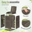 Ensemble de 2 poubelles extérieures en plastique 33 gallons Devoko-114681734
