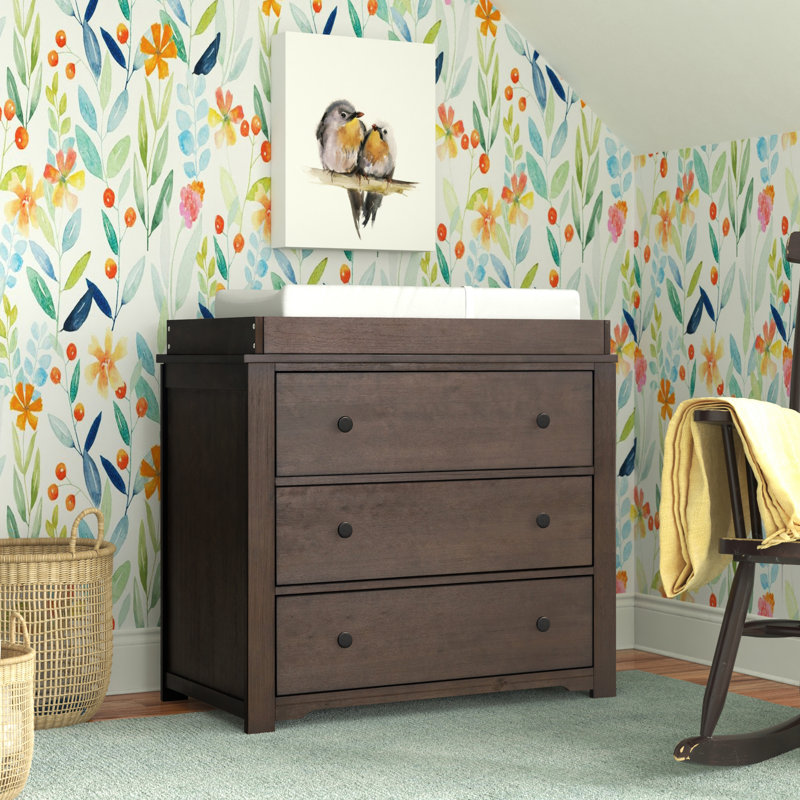 Harmony 3-Drawer Changing Table Dresser, Brushed Truffle