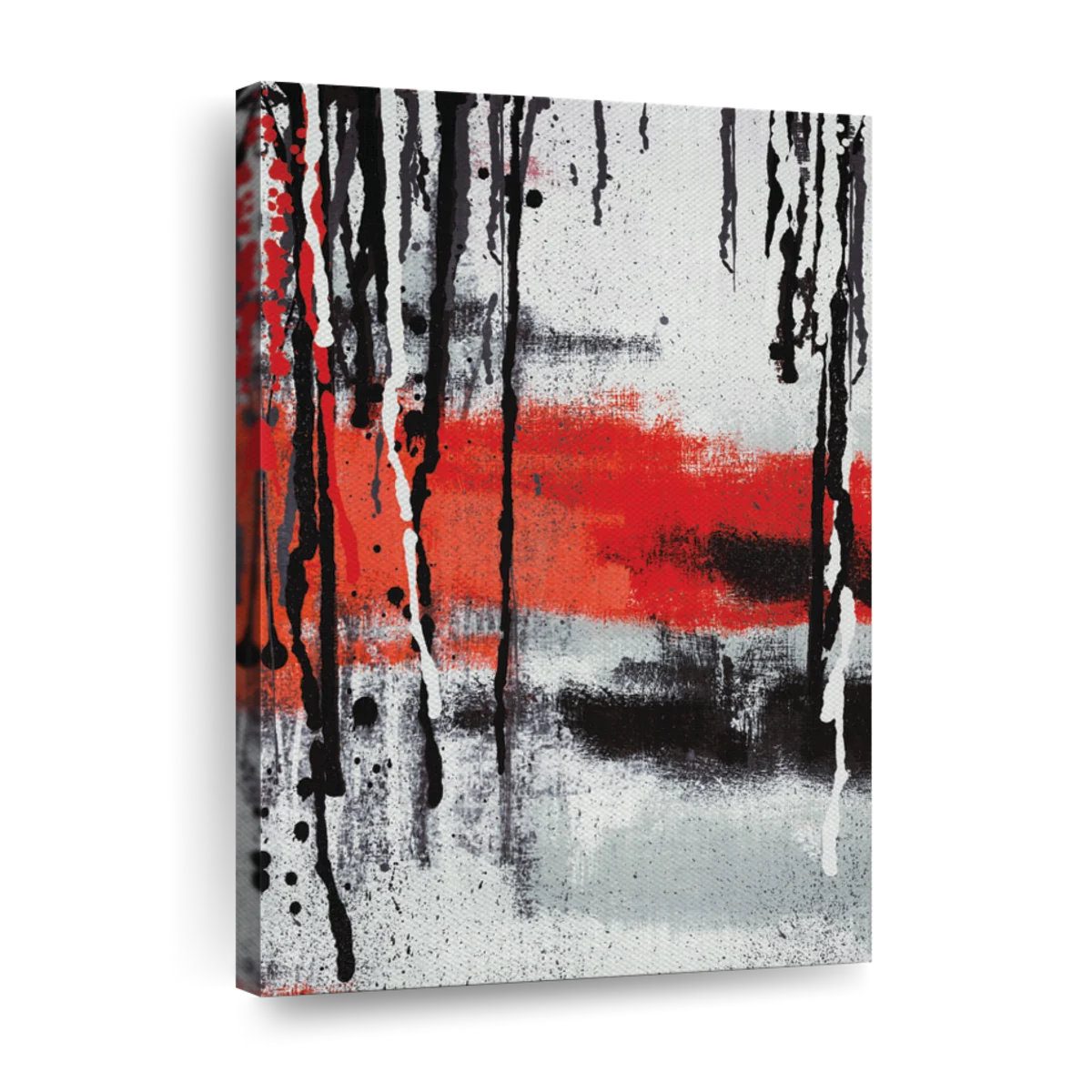 Ivy Bronx Abstract Paint Drip On Canvas by Simona J Print Wayfair