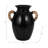 Terracotta Pottery Vase with Woven Handles - Decorative and Versatile Single Handmade Ceramic Accent Vessel for Modern or Rustic Spaces.-1454019901