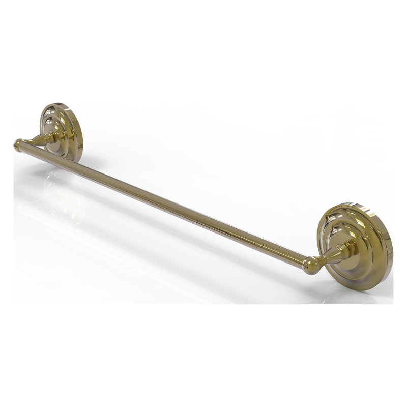 Barre à serviettes murale Leamore, Laiton non laqué, 3" H x 24" L x 3" D