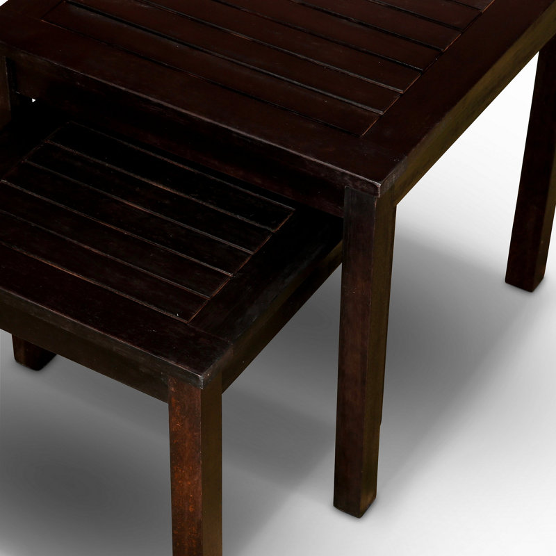 2-Piece Eucalyptus Nesting Table Set