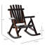 Chaise berçante en bois brun