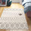 Latrissa Flatweave Charcoal/Cream Moroccan Wool Rug-1482889563