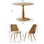 4 - Person Dining Table Sets With 39.5'' Round Table & 4 Upholstered Boucle Chairs