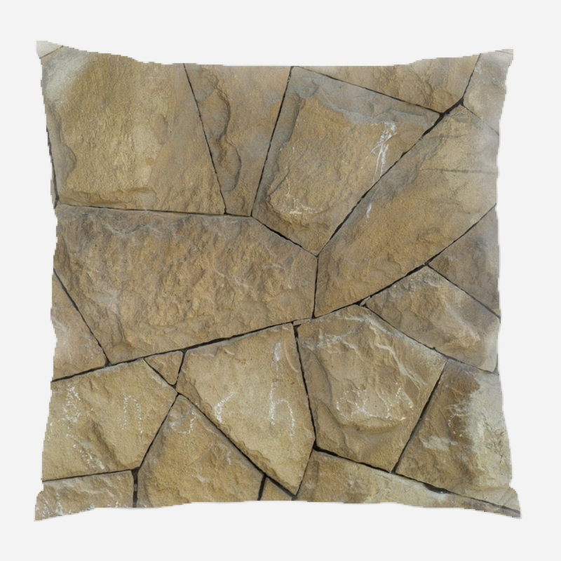Brick Geometric Microsuede Reversible Throw Pillow