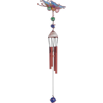 Carillon papillon bleu 18 po