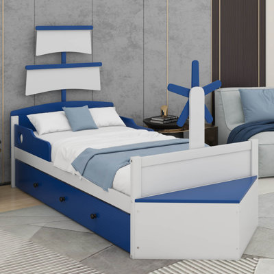 Lit plateforme simple en forme de bateau Ayanle