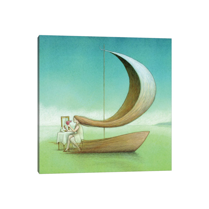 Woman by Pawel Kuczynski - Painting on Canvas, 45.72 cm H x 45.72 cm W x 1.91 cm D, Wrapped Canvas
