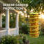 2‑Pack Hanging Outdoor Insect Catchers, Wasp & Fly Sticky Traps, Rainproof, Non‑Toxic, with Protective Coil Guard, Yellow