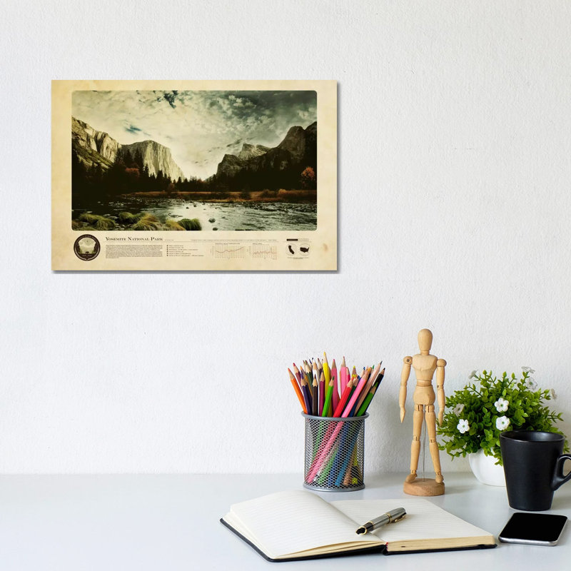 Yosemite National Park - Wrapped Canvas Painting, 20.32cm H x 30.48cm W x 1.905cm D