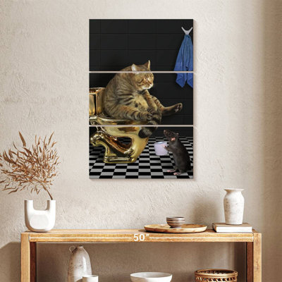 Ketti Cat And Rat Toilet Time