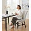 Chaise d'appoint rembourrée à dossier gris