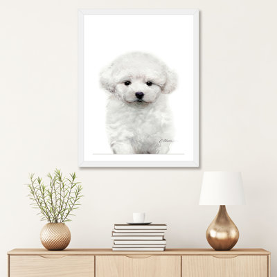 Bichon frisé chiot par Watercolor Luv - reproduction d'art