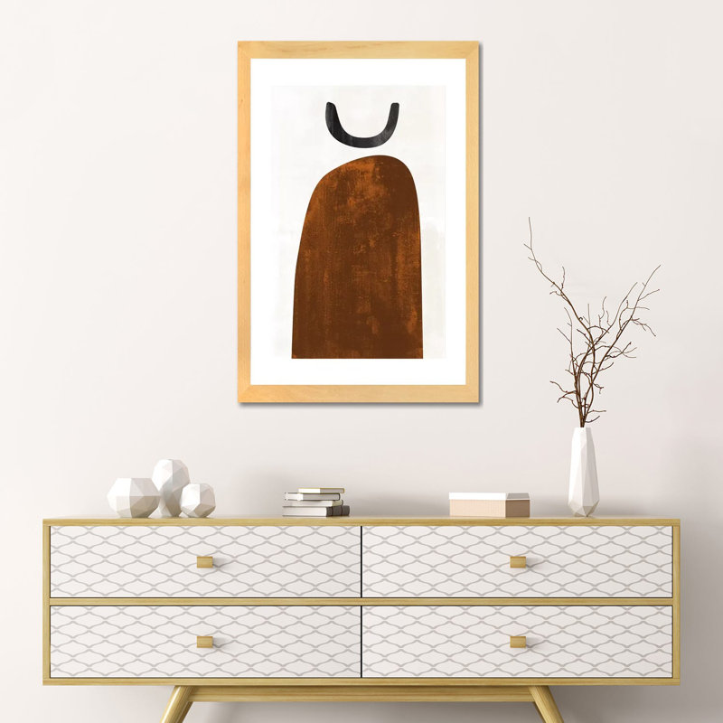 Abstraction de rouille-reproduction d’art, Toile blanche encadrée, Pas de tapis, H 60 po x l 40po x P 1,5 po