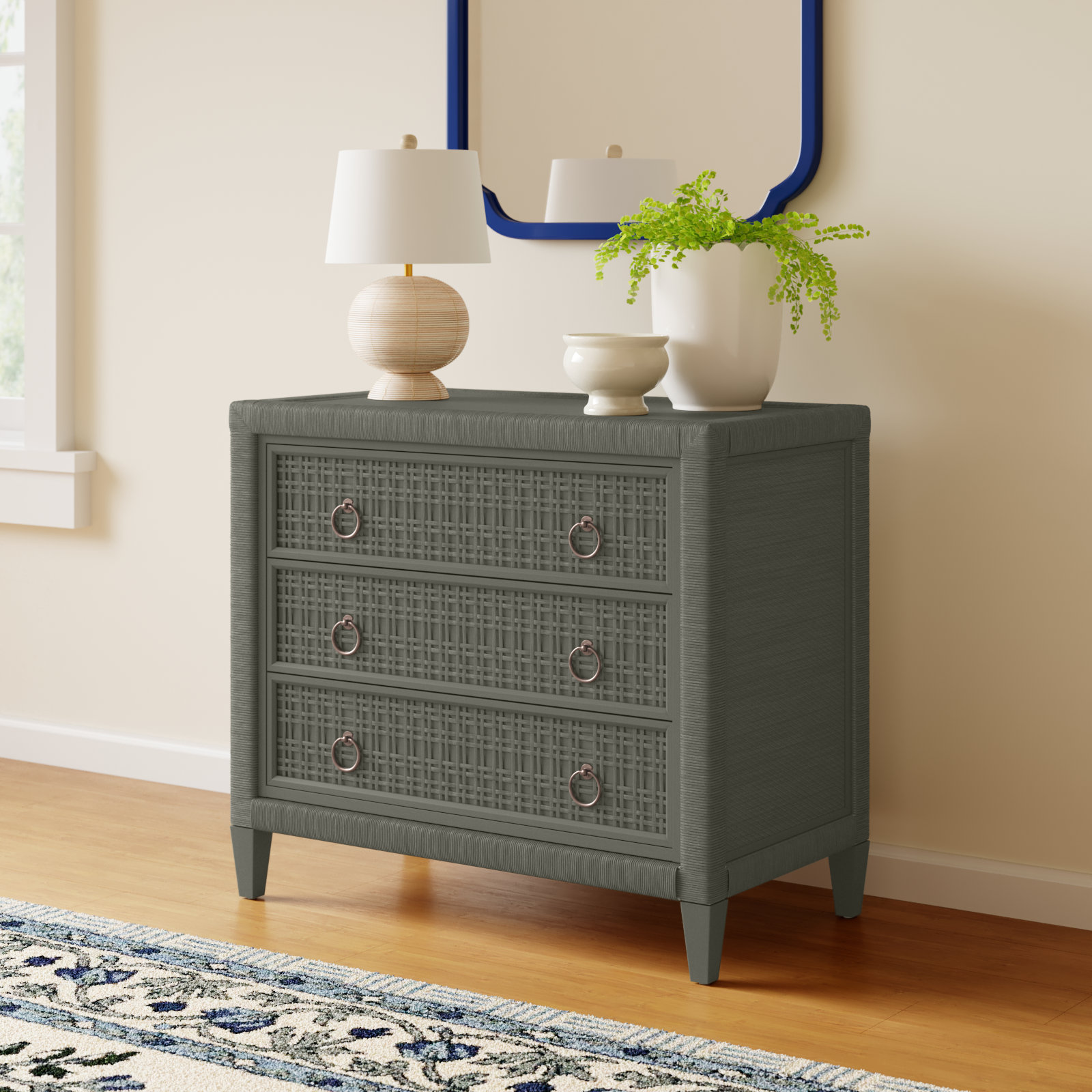 Monterey 36" Dresser, Greystone, No, Satin Nickel