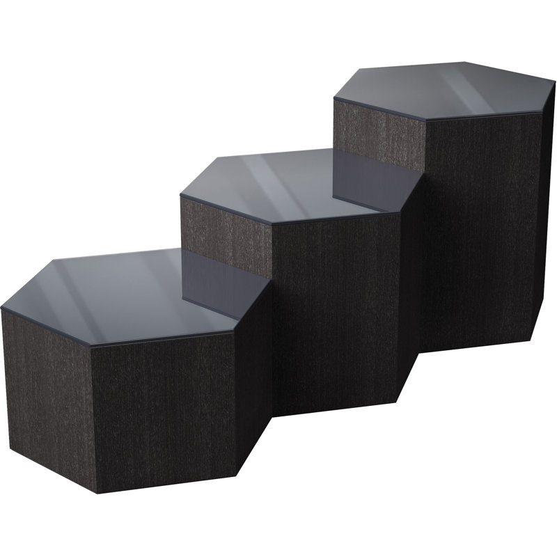 Centre Coffee Table, 14" H x 18" L x 18" W, Glossy Chateau Gray