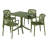 4-Person Outdoor Square Dining Set-2046385431