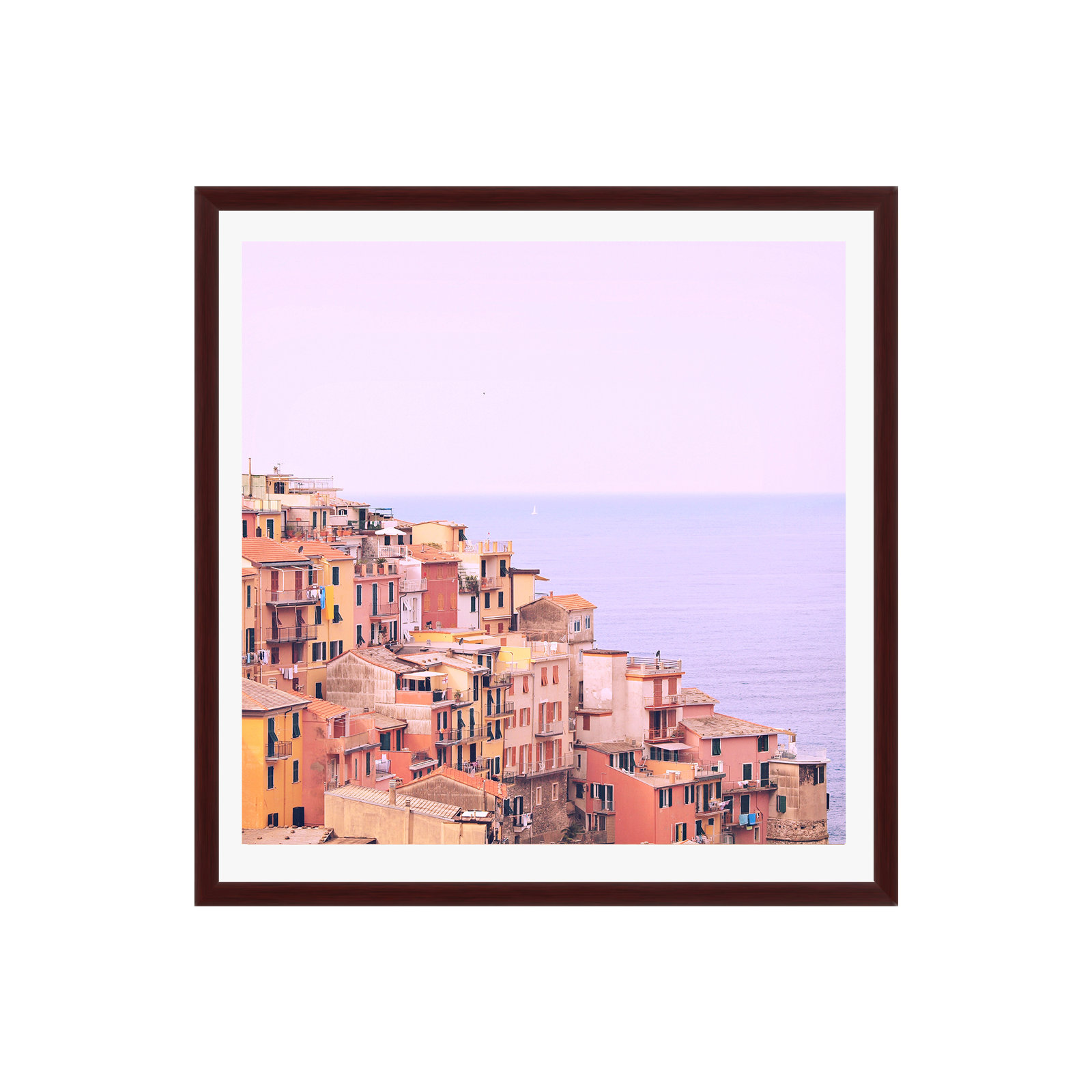 Dreamy Cinque Terre by Happee Monkee, Black Floater Framed, No, 12" H x 12" W x 2" D