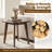 2PCS 17'' Solid Wood Side Table w/Thickened Top & Curved Edge for Living Room Bedroom-132331818