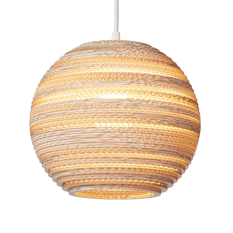 Scraplights Moon 10 Pendant Blonde, 8.5" H x 10" W x 10" D, Blonde