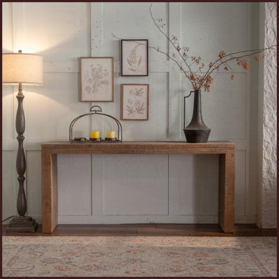 Table basse en bois massif rétro pour le salon, table d'appoint polyvalente et facile à nettoyer pour le vestibule