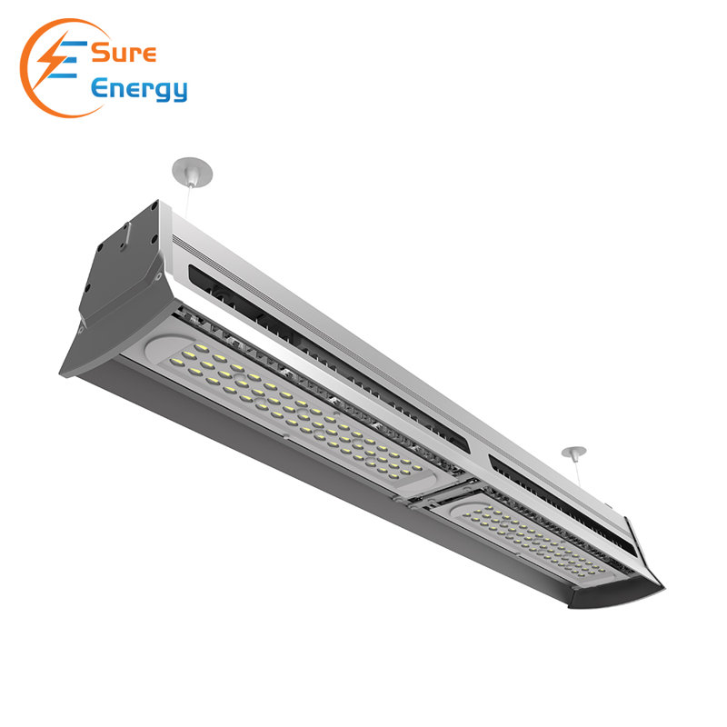 Ener - J 150W LED Linear Highbay CCT Switchable Industrial Warehouse Workshop Light IP65 Black 240V