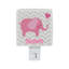 Veilleuse éléphant rose avec nom personnalisé imprimé