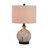 14X14x23" White And Grey Glass Table Lamp